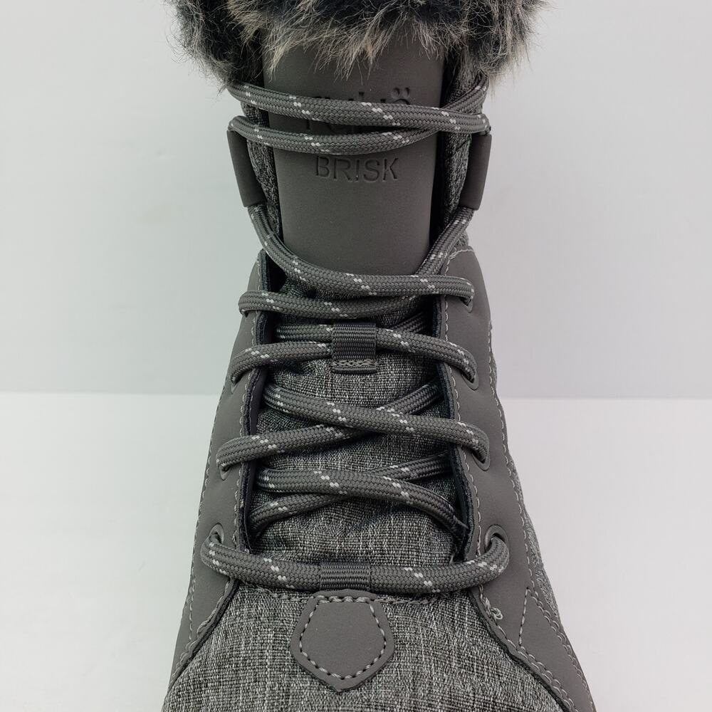 Ryka Brisk Womens Sz 7W Charcoal Grey Water Repellent Quilted Ankle Winter Boots - Picture 8 of 12